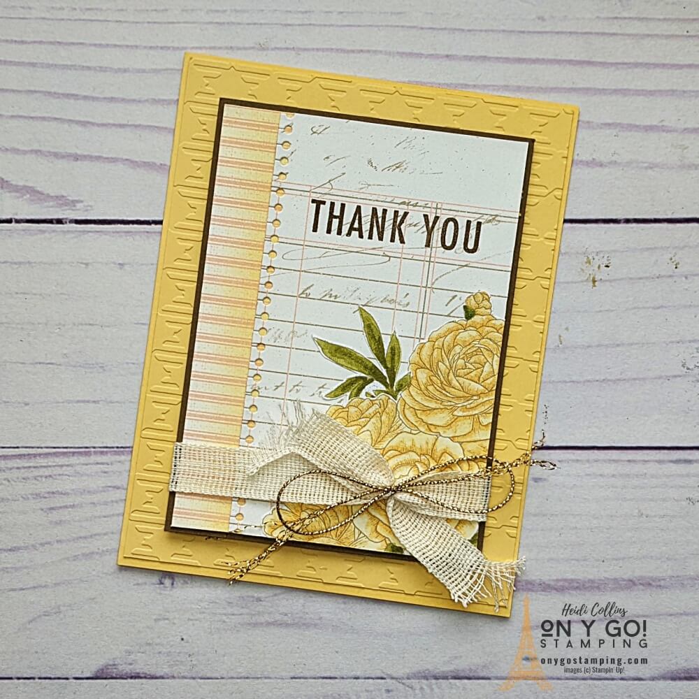 Create a beautiful floral card with the Abigail Rose patterned paper and Stampin' Blends alcohol markers from Stampin' Up!®