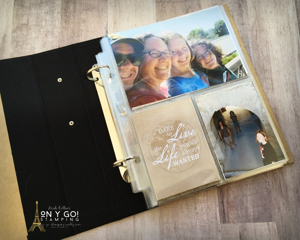 Easy scrapbooking with the Memories & More card pack and album.