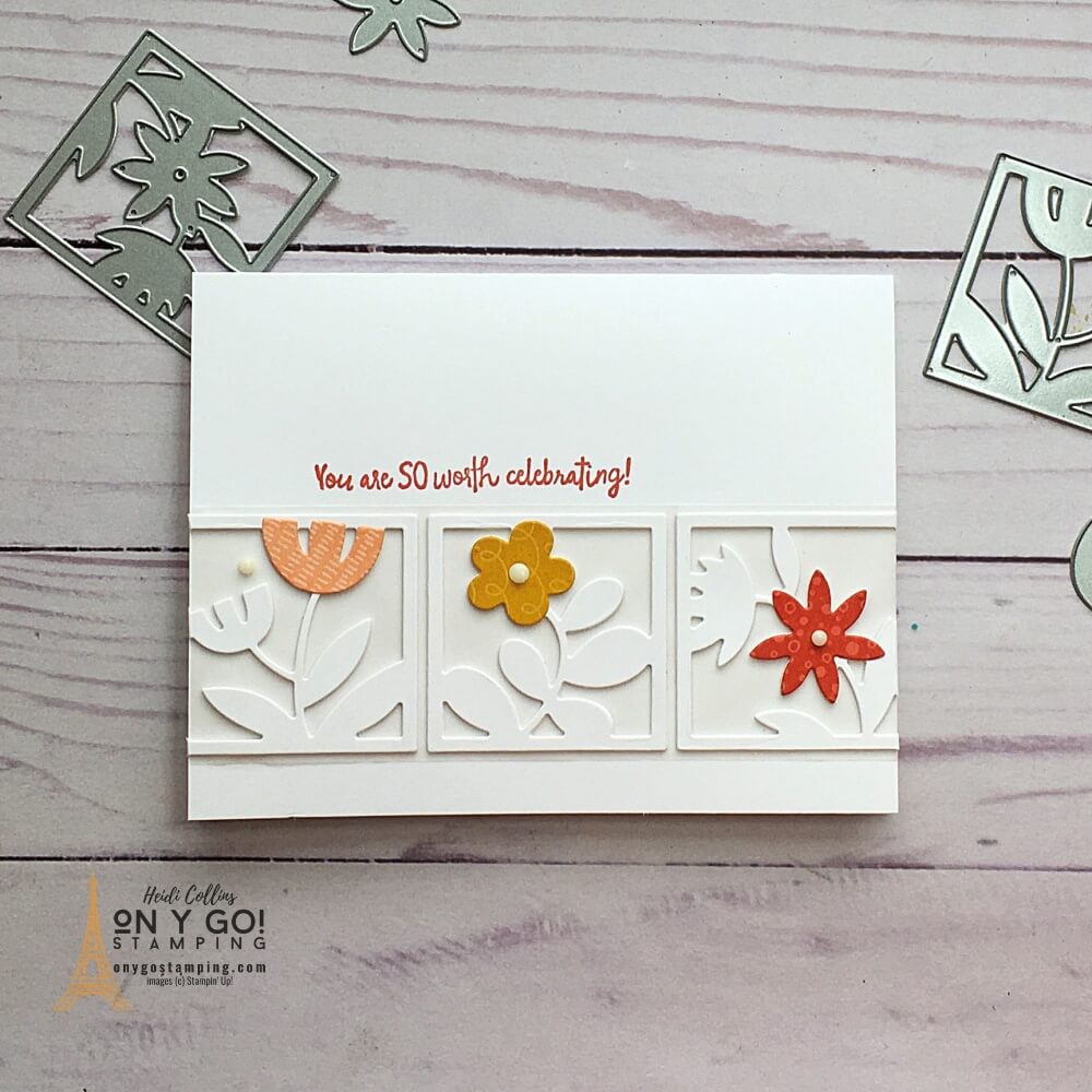 Gorgeous clean and simple card ideas using the All Squared Away stamp set and dies from Stampin' Up! See cutting dimensions, supply lists, and more samples!