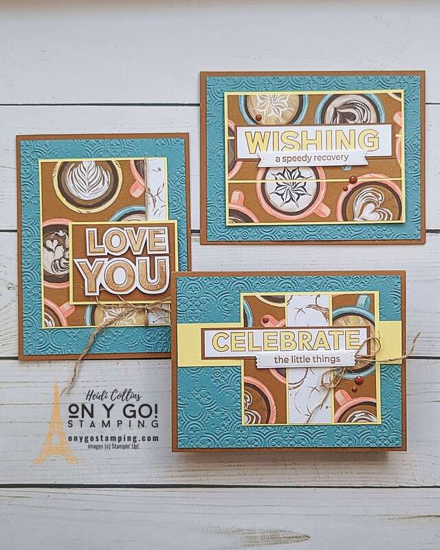 Create 3 Quick and Easy Handmade Cards with the A Little Latte patterned paper from Stampin' Up!®️ 