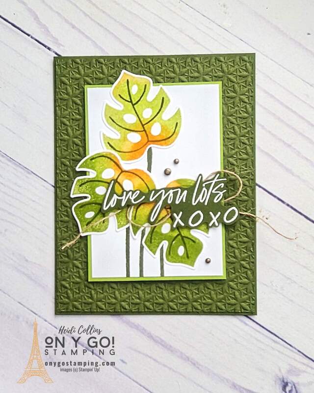 Create beautiful handmade thank you cards with the Stampin' Up! Tropical Leaf stamp set! Whether you're looking for easy cardmaking ideas for beginners or for more experienced card makers, this stamp set has everything you need for creating a stunning handmade card to show your appreciation.