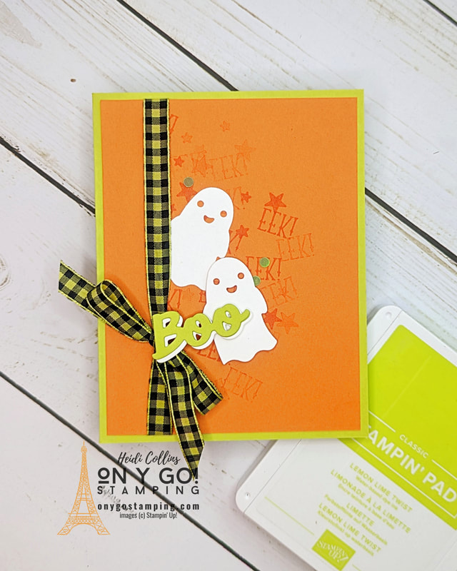 Get ready to spook your friends this Halloween with a handmade card! Using the Tricks and Treats stamp set from Stampin' Up!, create a hauntingly delightful card adorned with ghoulish ghosts. Simple to make, yet thrilling to receive, this craft is the perfect blend of creativity and spooky fun! Enjoy the thrill of Halloween card crafting!