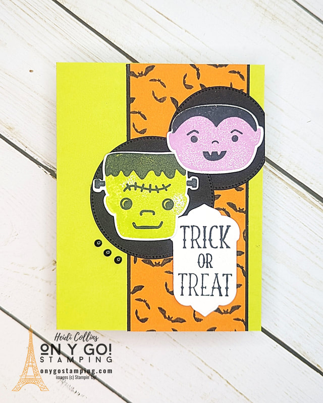 Unearth a world of eerie fun with the Stampin' Up! Tricks and Treats set! Unleash your creativity by crafting spooky handmade Halloween treats and cards, featuring iconic characters like Frankenstein's monster and Dracula. This stamp set lets you invoke the spirit of All Hallows' Eve in a uniquely artistic way. Prepare for a frightfully delightful crafting experience!