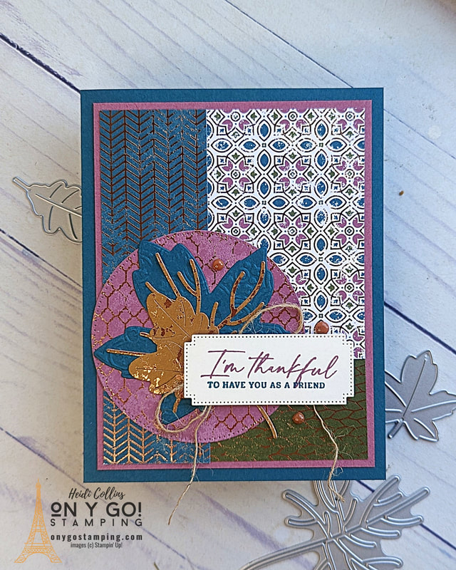 Discover the beauty of autumn in your own handmade thank you card! Use the  All About Autumn patterned paper and the Autumn Leaves stamp set from Stampin' Up! to bring rich, warm hues and beautiful fall motifs into every crafted piece. This fall, let your gratitude shine through your creativity. Don't just read about it, experience it! Click to see the video tutorial to start crafting today.