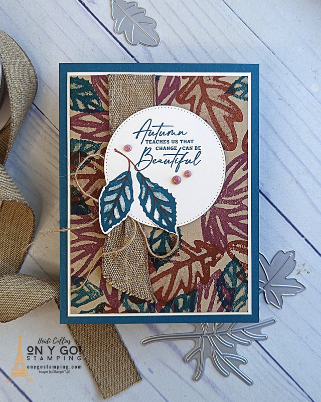 Celebrate the charming colors of fall by crafting a beautiful handmade thinking of you card. Utilize the exquisite Autumn Leaves stamp set and the versatile All About Autumn patterned paper from Stampin' Up! to create a heartfelt sentiment. Dive into the warmth of autumn hues, and let's add a touch of personal, creative flair to your thanksgiving. Ready to fabricate this autumnal masterpiece? Click to see the video tutorial!
