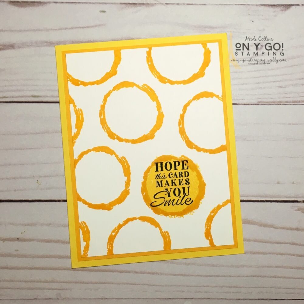 Create simple cards quickly with only stamps, ink, and paper! See more samples using the Texture & Frames and In Your Words stamp sets. Both of these sets are available for FREE during Sale-A-Bration 2021.