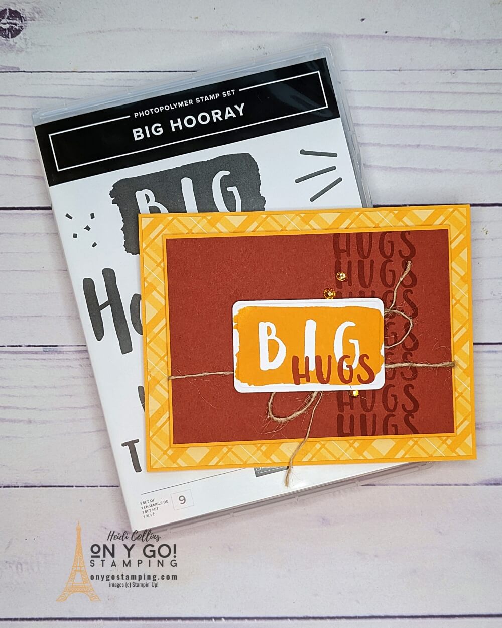 Let someone know you care about them with this simple handmade card idea using the Big Hooray stamp set from Stampin' Up!®