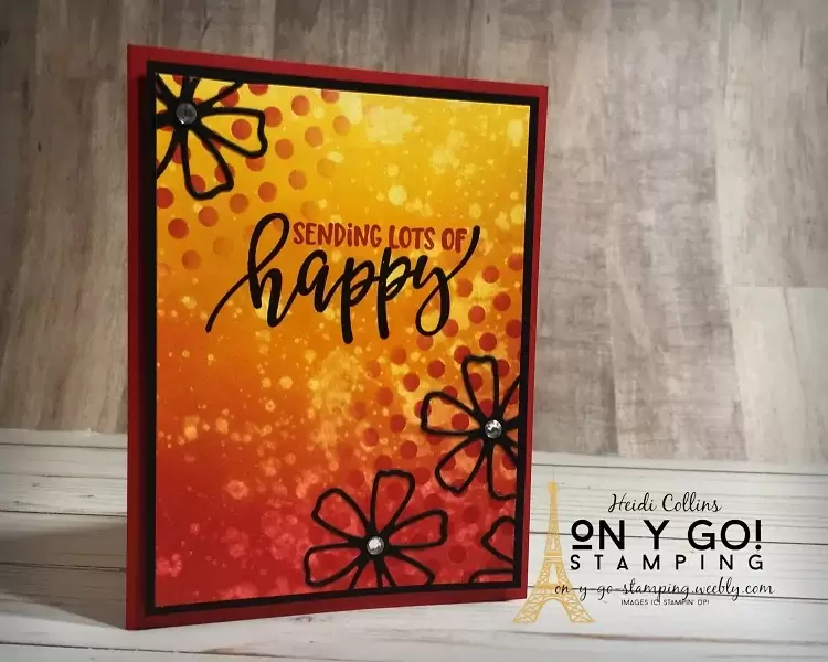 Card design with an ink blended background using Blending Brushes from Stampin' Up! Also features the new Pretty Perennials stamp set and dies from the 2021 January-June Mini Catalog.