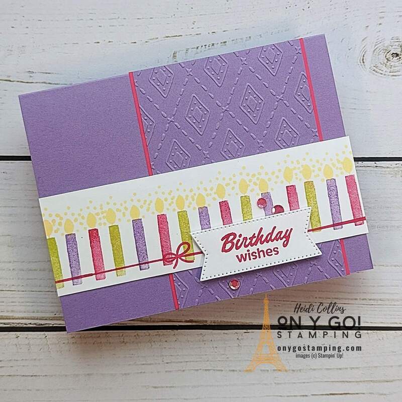 Create a handmade birthday card with the Cake Fancy stamp set from Stampin' Up!®️ 