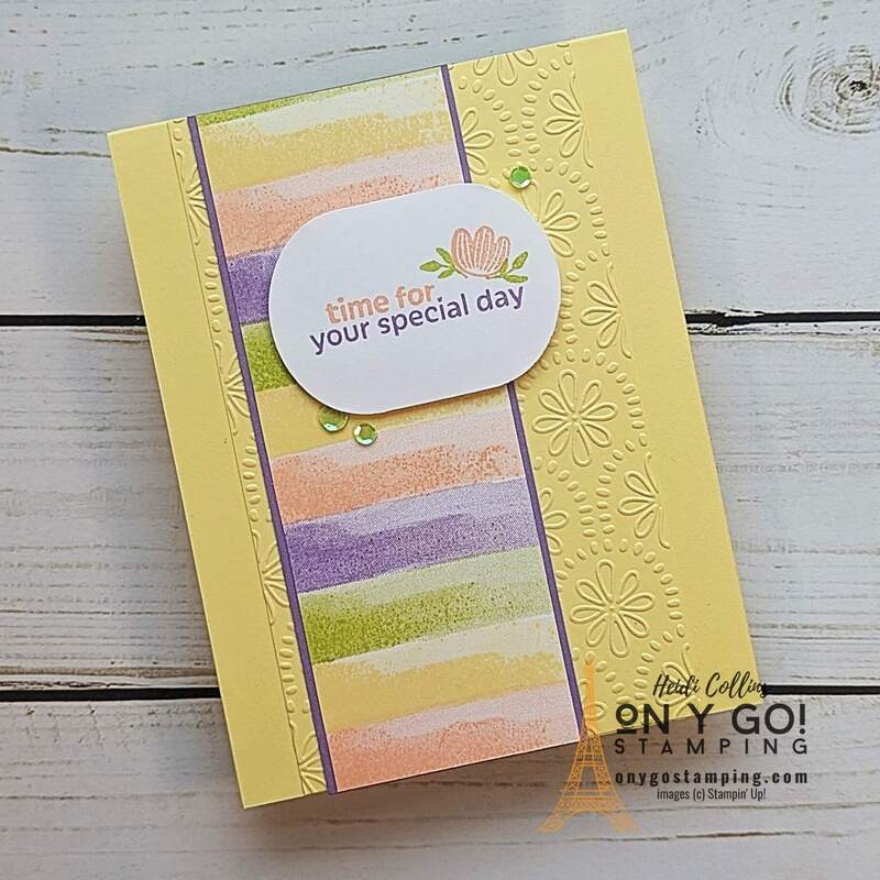 Give someone a handmade card on their special day. This card uses the Cake Fancy stamp set from Stampin' Up!®️ 
