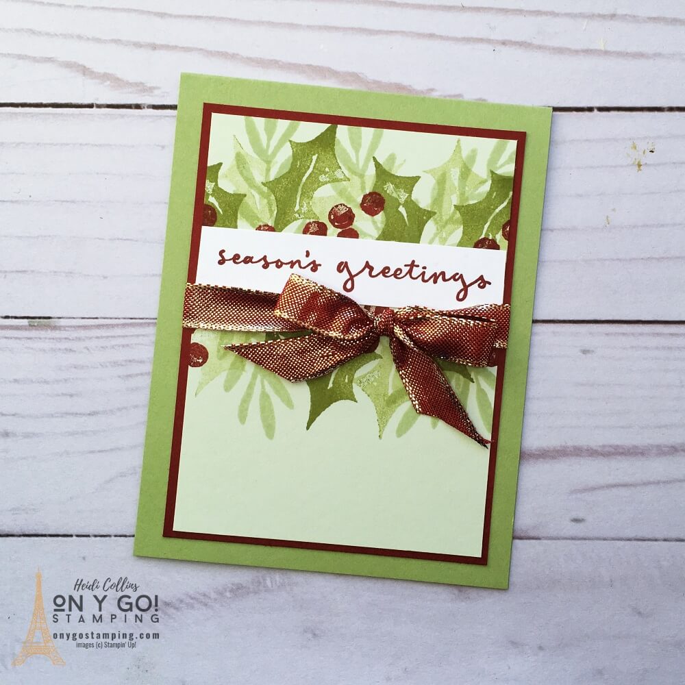 Quick and easy holiday card idea with the Christmas Season and Christmas to Remember stamp sets from Stampin' Up! These cards will be perfect for making a stack of Christmas cards this holiday season!