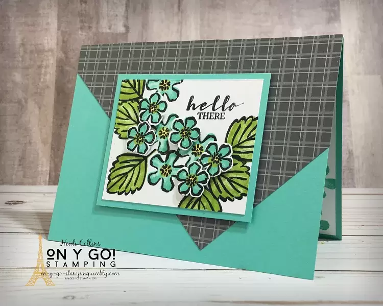 Simple hello card using the Sweet Strawberry stamp set. Let someone know you are thinking of them with this lovely card made with products from the 2021 January June Mini Catalog from Stampin' Up!