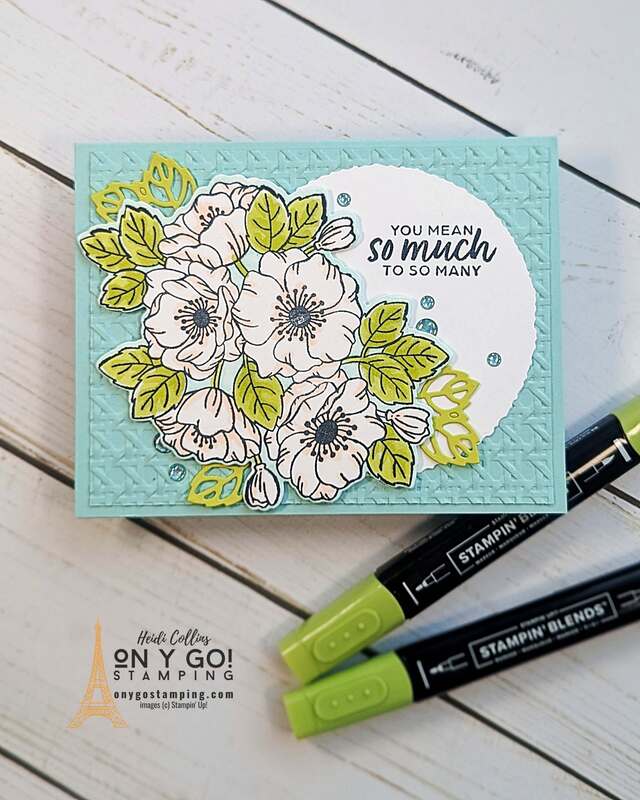 Beautiful floral thank you card made with the Enduring Beauty stamp set from Stampin' Up!®️ 