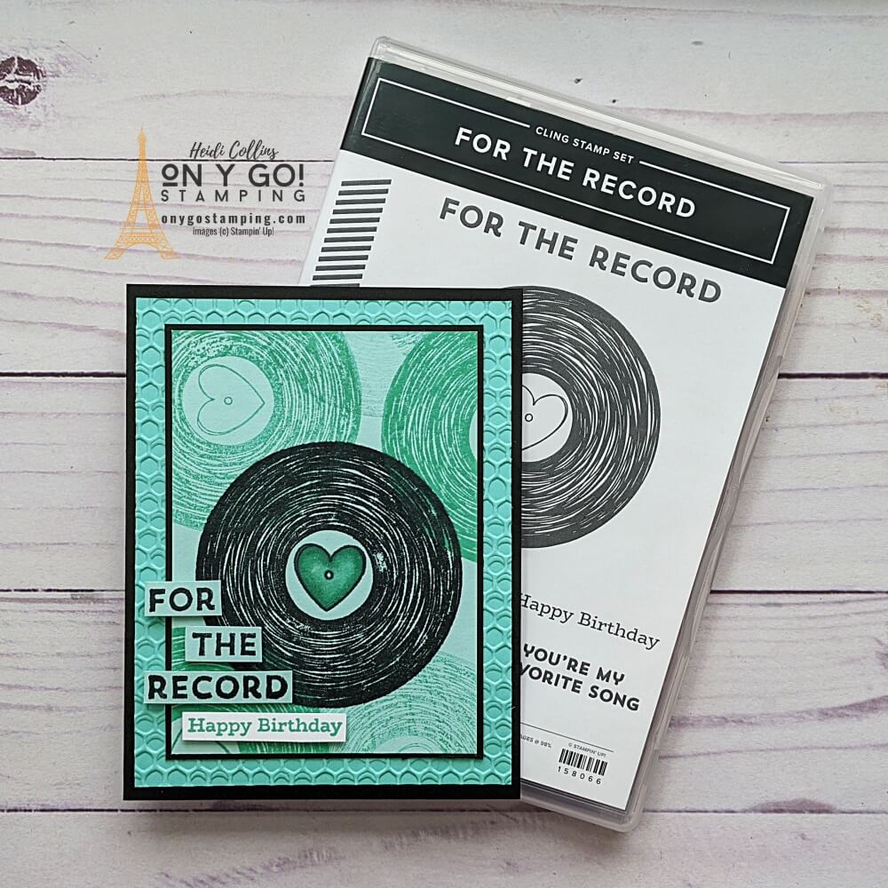 Masculine birthday card idea using the For the Record stamp set from Stampin' Up!