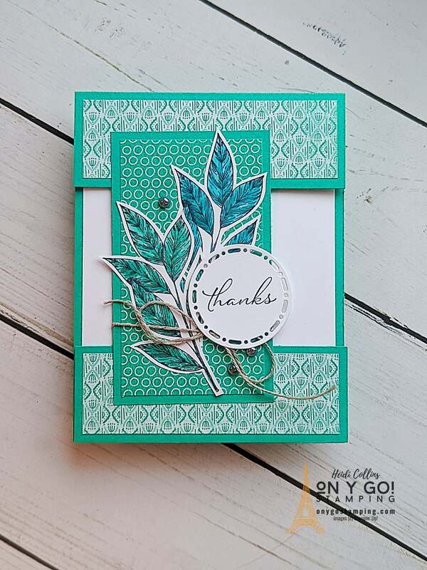 Fun fold thank you card using the Spotlight on Nature stamp set from Stampin' Up!®️ You'll love how easy it is to make this split front card. See the video tutorial!