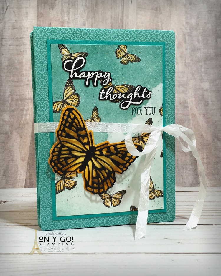 Handmade book using the Butterfly Brilliance collection from Stampin' Up!