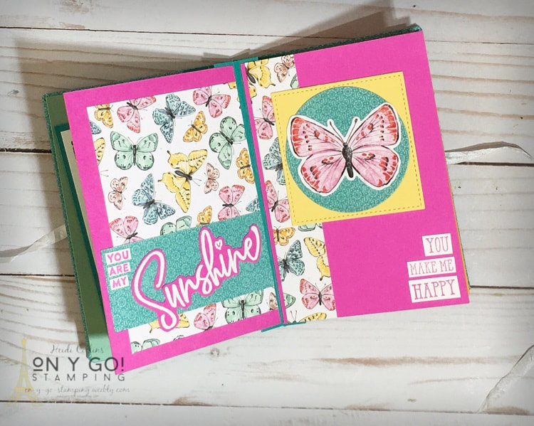 Handmade book with the Butterfly Brilliance and Ridiculously Awesome stamp sets from Stampin' Up!