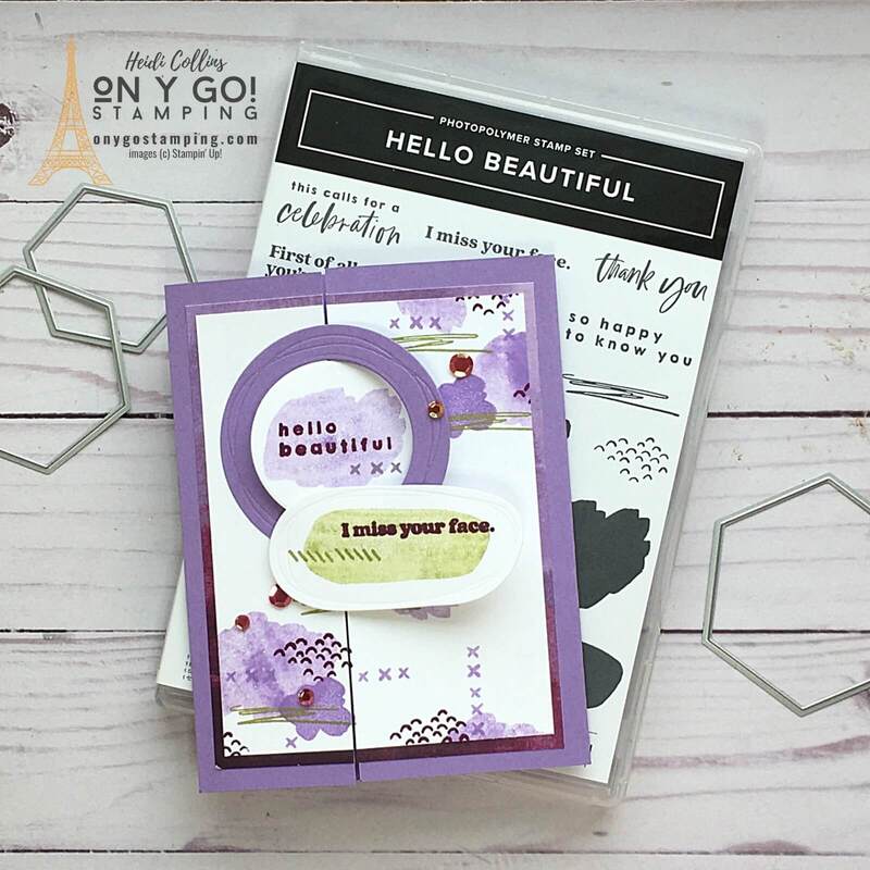 See how to create an easy fun fold card. This interlocking gatefold card uses the Hello Beautiful stamp set from Stampin' Up!®