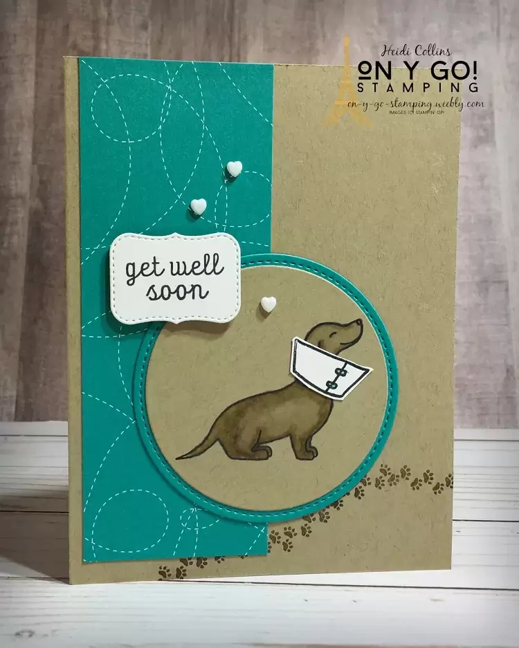 Get well card using the Hot Dog Stamp set from the 2021 January-June Mini Catalog from Stampin' Up!