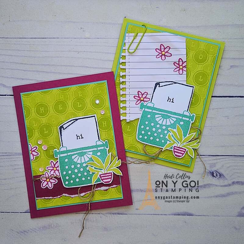Unleash your creativity and dive into the charming world of handmade cards with the Just My Type stamp set from Stampin' Up! From heartwarming messages to quirky designs, there's a stamp for every occasion. Play with various themes and styles, and give a personal touch to your creations. Are you ready to create a unique expression of affection and thoughtfulness? Let's embark on a stamping journey together and explore the diverse possibilities. So, which one do you prefer?