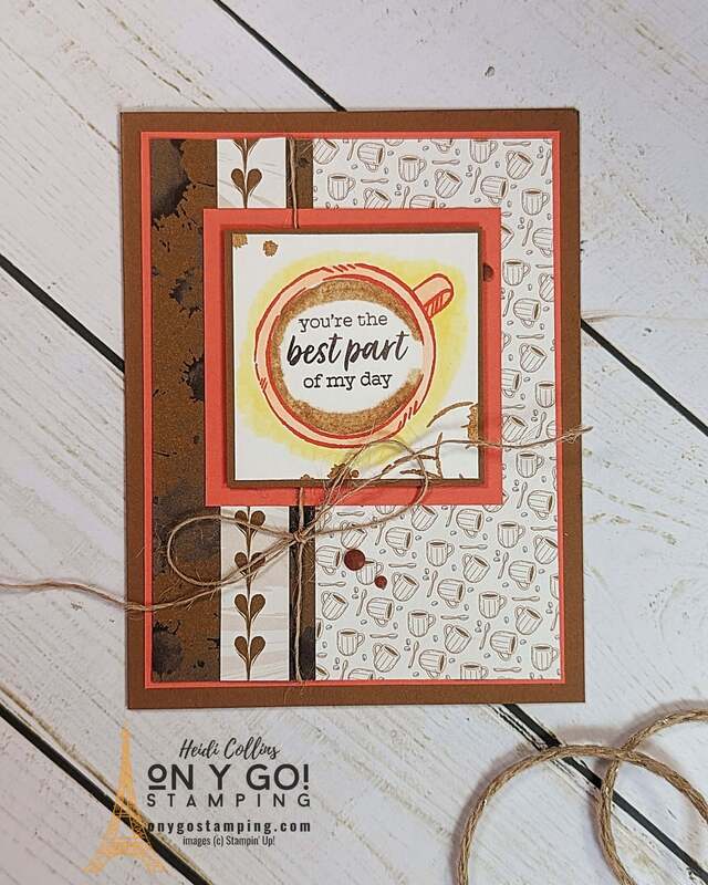 Create a coffee-themed handmade card to send to your bestie to let them know just how special they are to you. This card uses the Latte Love stamp set from Stampin' Up!®️ 