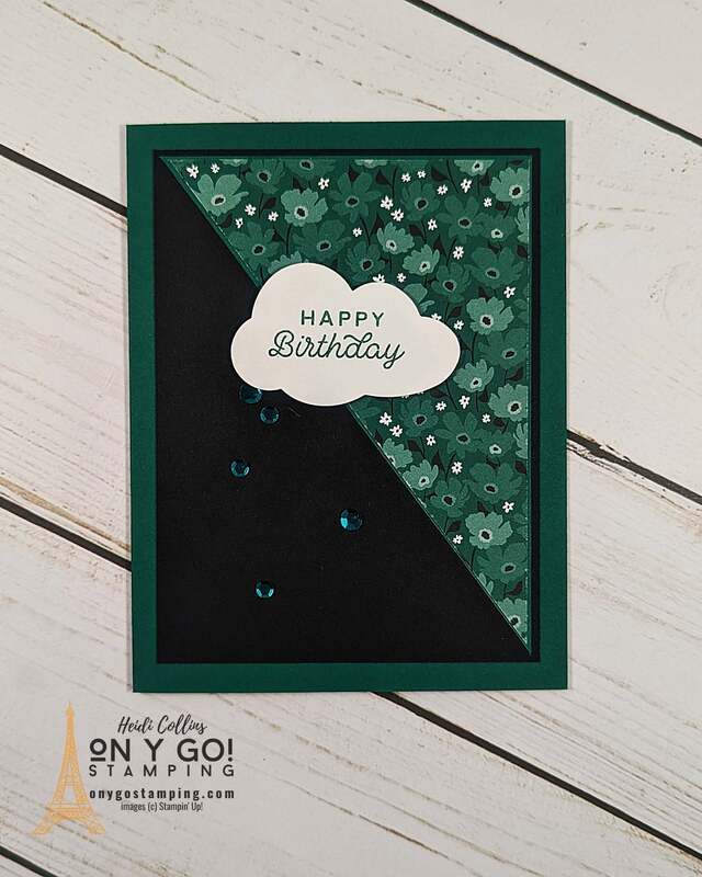 Easy handmade birthday card using the Sunny Days patterned paper and the Circle Sayings stamp set.