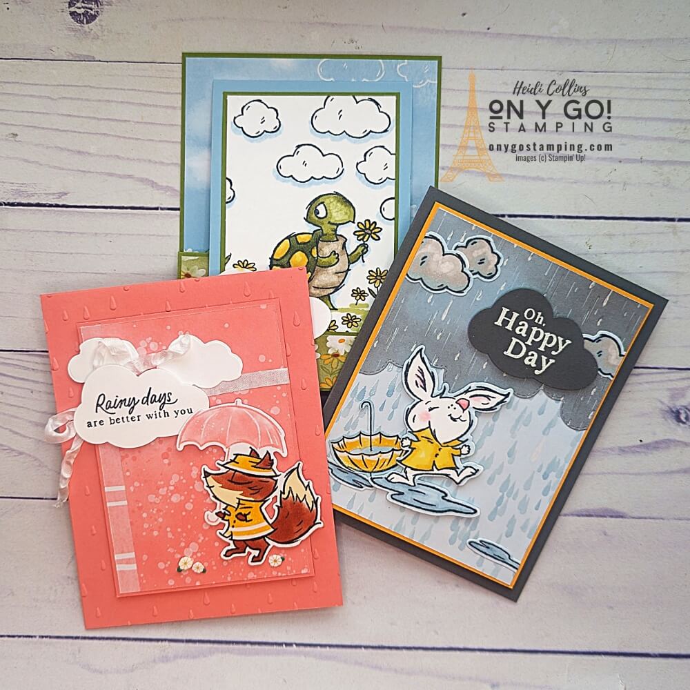 Are you ready to bring the beauty of a rainy day to your handmade cards? Introducing Playing in the Rain stamp set from Stampin' Up! and Rain or Shine patterned paper – two fantastic supplies that will let you create lovely designs featuring a cozy atmosphere of rain showers. With bright and bold colors, these products are guaranteed to make your cards shine – rain or shine.