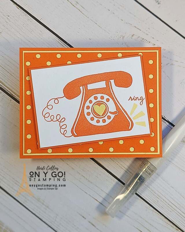 Handmade thank you card using the Let's Chat stamp set from Stampin' Up!®️ I'll be sending this beautiful handmade card to my February customers.