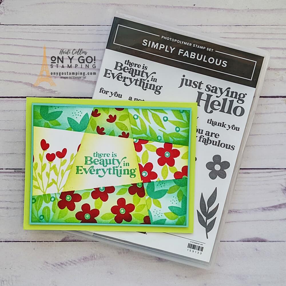 See how to use the retiform technique and the Simply Fabulous stamp set from Stampin' Up!® to create a simply fabulous handmade card.