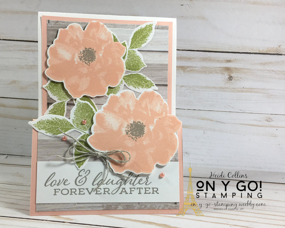 Easy fun fold card with the To a Wild Rose stamp set from Stampin' Up! This set will be discontinued in May.