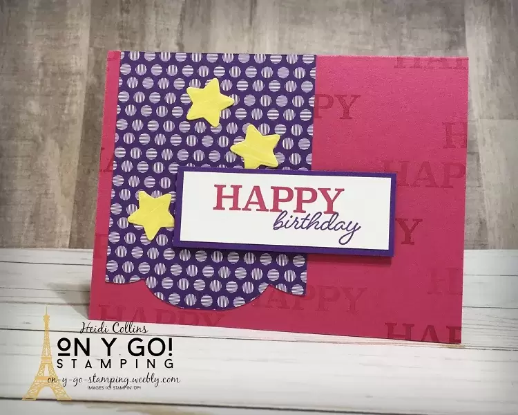 Sample birthday card using the So Much Happy stamp set from Stampin' Up!