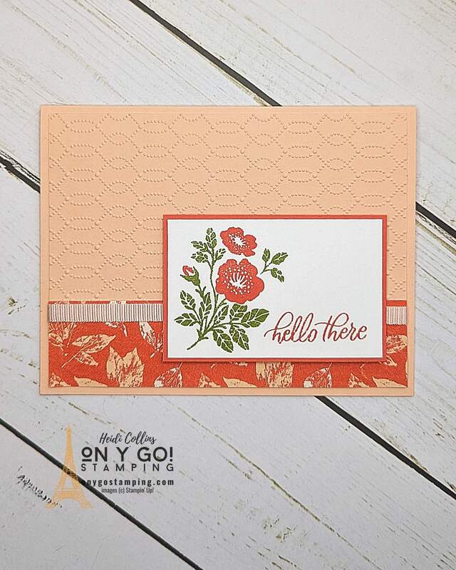 Create a simply elegant handmade card with the Softly Sophisticated bundle that includes a rubber stamp set and an embossing folder from Stampin' Up!®️ Get these free with a $100 order during Sale-A-Bration 2024.