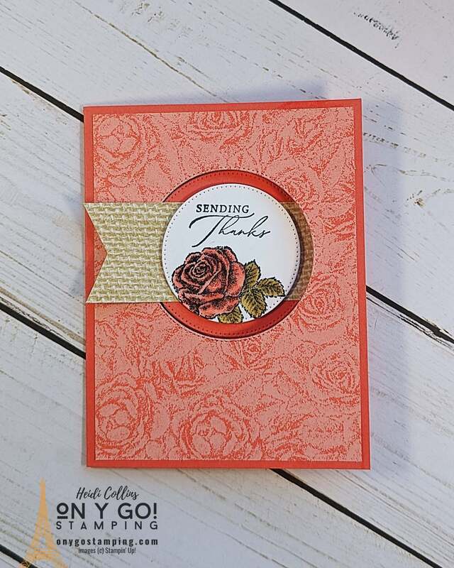 Fun fold card idea with the Stippled Roses stamp set and Softly Stippled patterned paper from Stampin' Up!®️ 