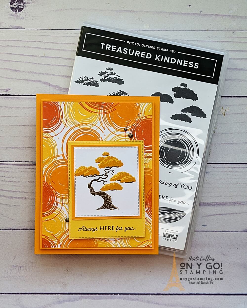 Create a gorgeous handmade fall card with the Treasured Kindness stamp set from Stampin' Up!®