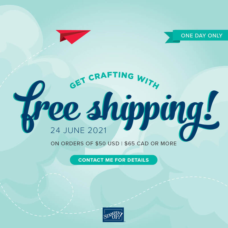 Free shipping from Stampin' Up! on orders over $50