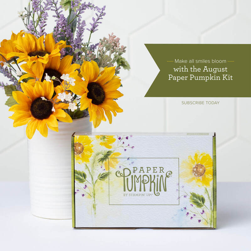 The Paper Pumpkin card making subscription box from Stampin' Up! comes to your mailbox every month filled with rubber stamps, papers, ink, and embellishments to create fun projects!
