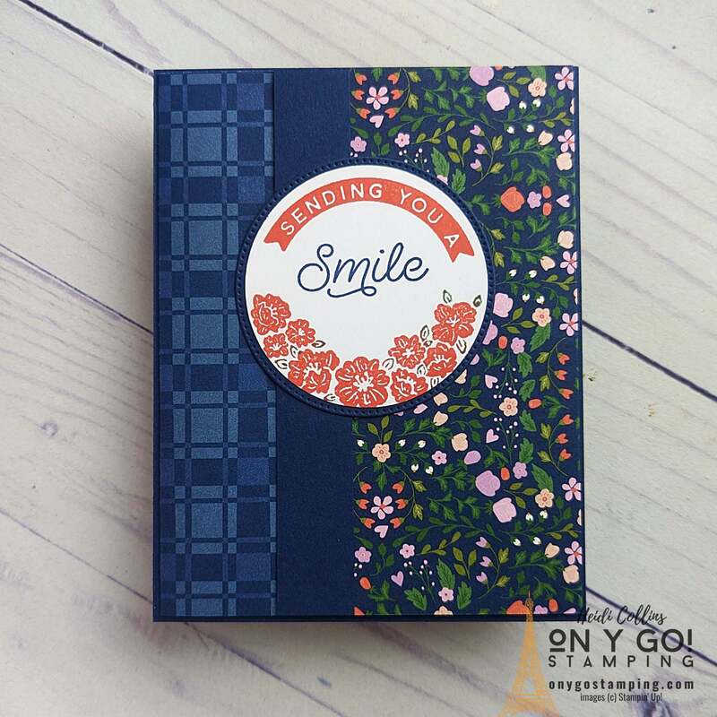 Channel your inner artist and explore the world of DIY card-making! Learn how to make an easy, fun fold card that will wow any recipient. Dive into the charming Circle Sayings stamp set and Delightfully Eclectic patterned paper, both products from  Stampin’ Up! Get ready to transform an ordinary piece of paper into an extraordinary card. This craft journey promises fun and satisfaction!