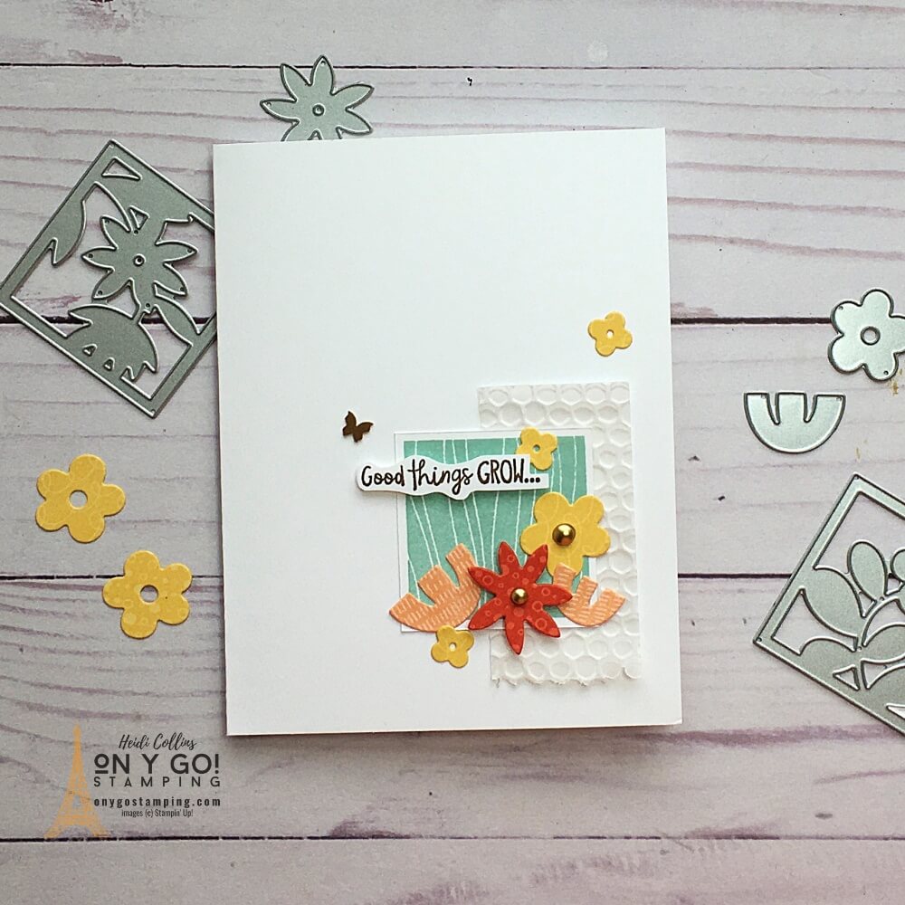 Clean and simple card idea with lots of layers. This card uses the All Squared Away stamp set and dies from Stampin' Up! See dimensions, supply lists, and lots more samples!
