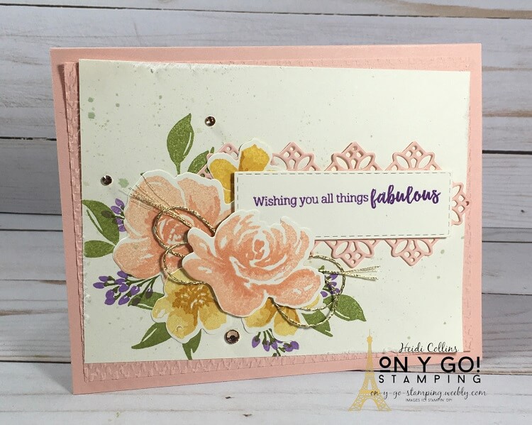 Another fabulous card making idea with the All Things Fabulous stamp set from Stampin' Up! Use the Stamparatus stamping platform to heat emboss with dye ink, get perfectly aligned stamping, and create the perfect layout.