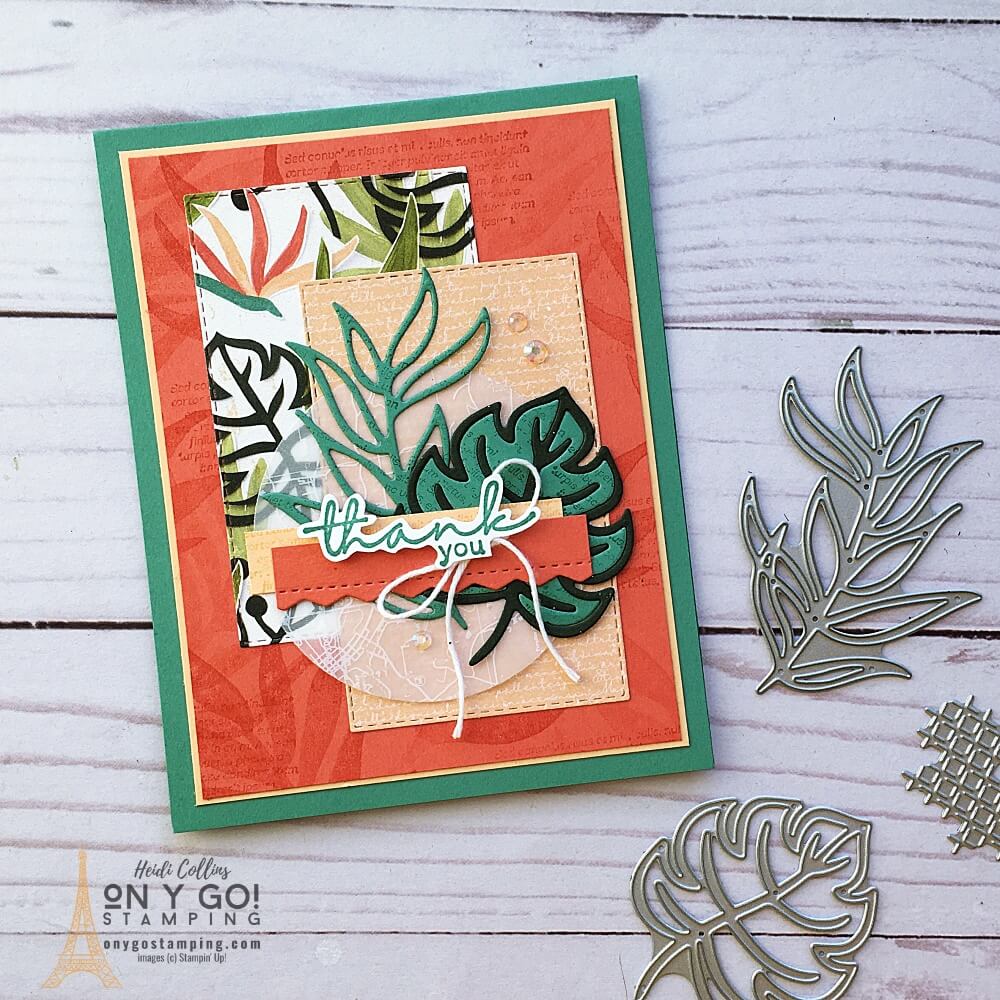 Thank you card idea using the NEW Artfully Layered stamp set and dies. This is part of the Artfully Composed suite in the January-June 2022 Mini Catalog from Stampin' Up!