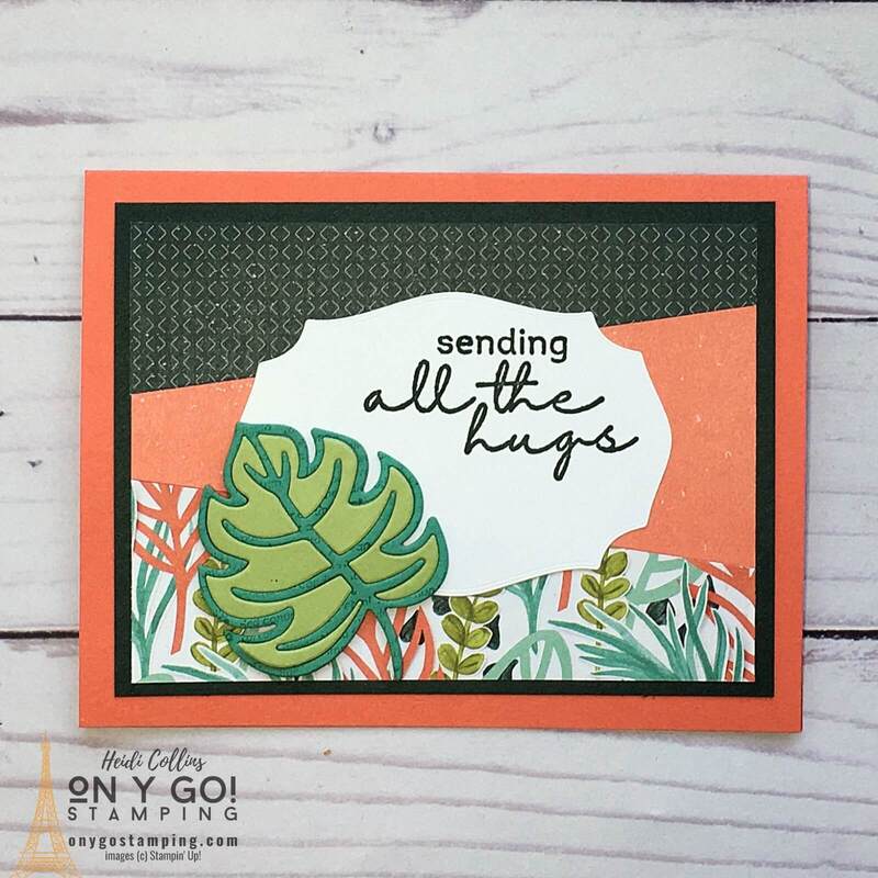See how to make quick and easy cards with patterned paper like the Artfully Layered paper from Stampin' Up! Lots more sample cards, cutting dimensions, and supply lists on the website.