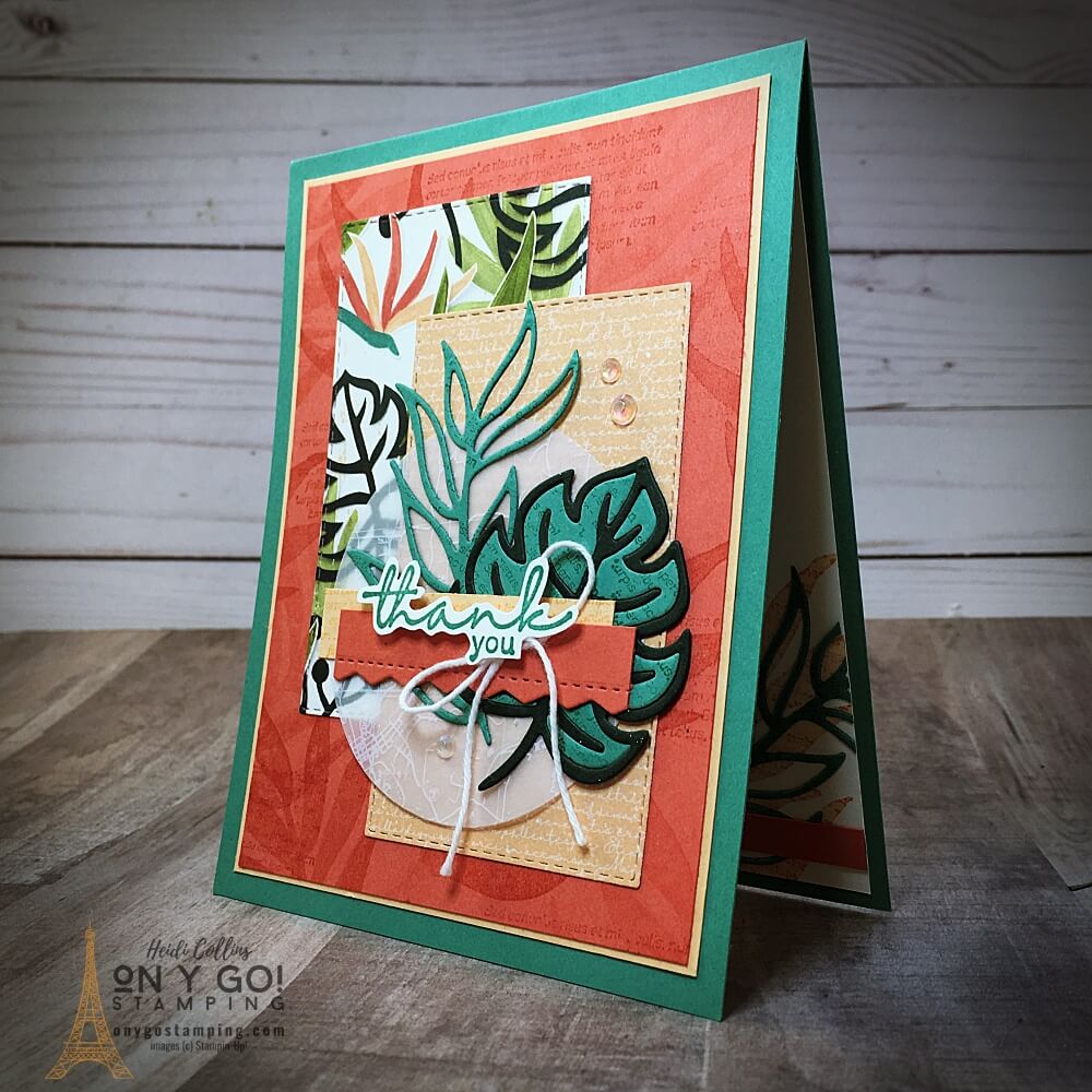 Use the NEW Artfully Composed suite from the 2022 January-June Mini Catalog from Stampin' Up! to create a beautiful thank you card. This suite has the Artfully Layered stamp set, dies, and Artfully Composed patterned paper.