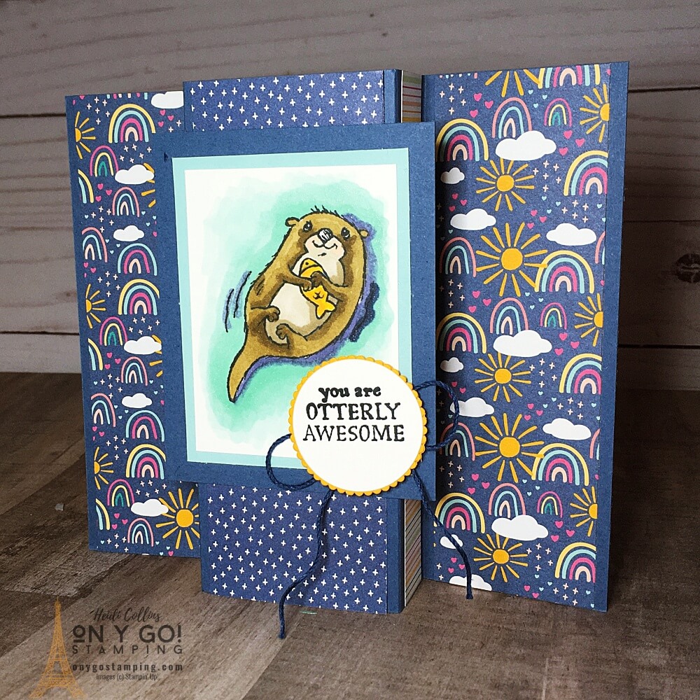 The Awesome Otters stamp set is totally Awesome! Plus you can get it free during Sale-A-Bration 2022 from Stampin' Up! as well as the beautiful Sunshine & Rainbows patterned paper.