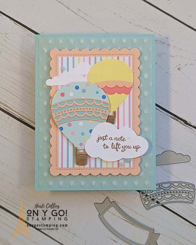 Love hot air balloons? Check out this fun handmade card using the Hot Air Balloon stamp set and the Lighter Than Air patterned paper from Stampin' Up!®️ See the step-by-step video tutorial.