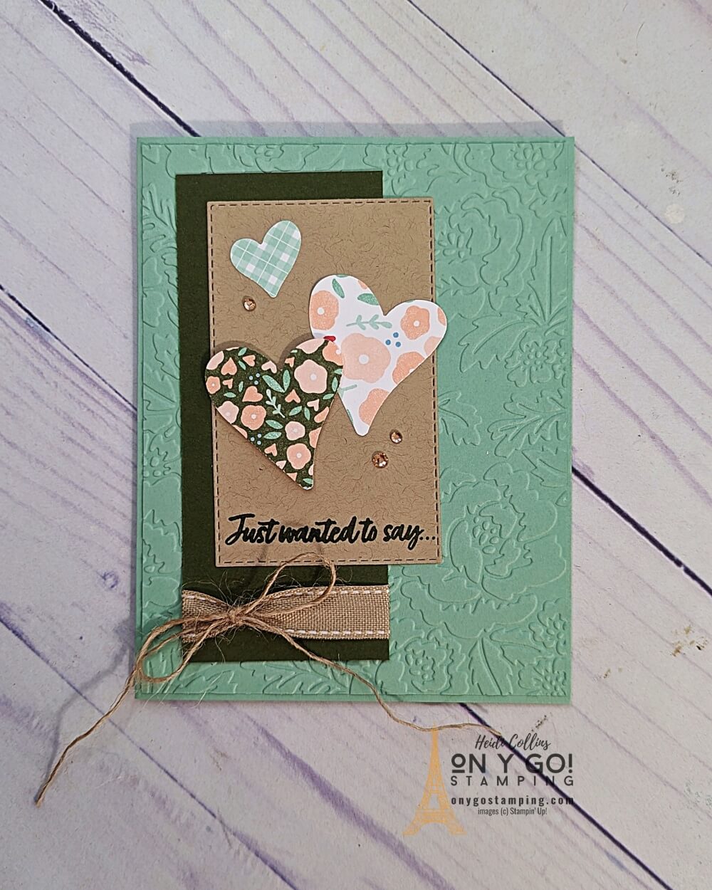 This Valentine's Day, create a heartfelt card for your special someone with the Country Bouquet stamp set from Stampin' Up! Add some special touches with patterned paper and punched hearts for a one-of-a-kind card that’s sure to make your loved one smile.