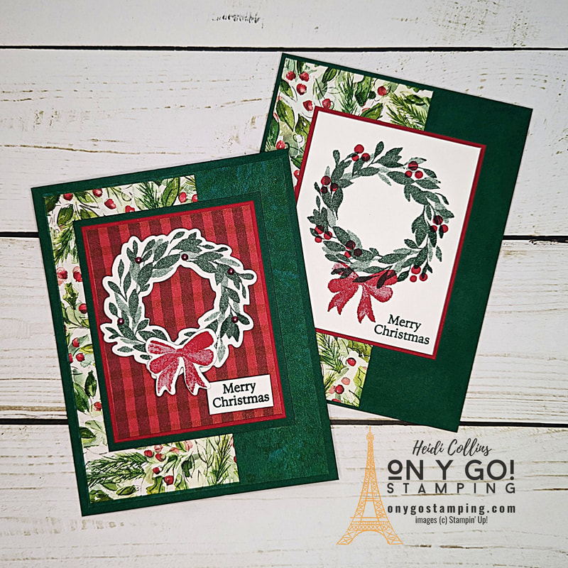 Add a touch of magic to your holiday greetings with our handmade Christmas card tutorial! Learn to use the Cottage Wreaths stamp set and other Stampin' Up! products to create a stunning card, perfect for spreading holiday cheer. Whether it's simple stamping or a super fancy design, you'll find the perfect inspiration in our Joy of Christmas Designer Series Paper and step-by-step video guide! ✨