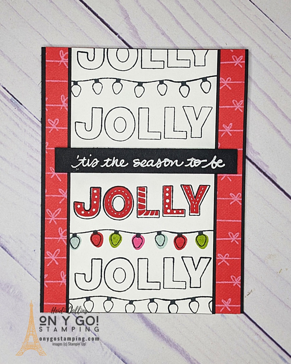 Use Stampin' Up!'s Jingle Jingle Jingle stamp set to create a fun handmade holiday card.