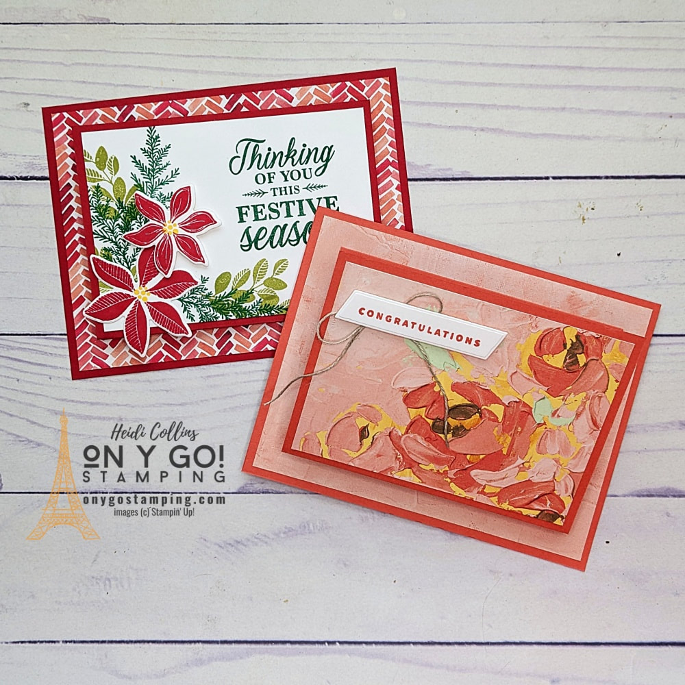 Make an easy handmade fun fold card and gift card holder using patterned paper and rubber stamps from Stampin' Up! Whether for Christmas, weddings, birthdays, or other occasions this handmade card design will be perfect for giving a gift card.