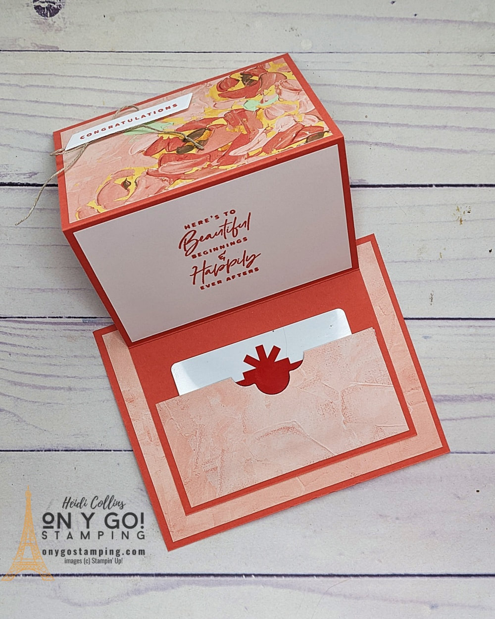 Create a fun fold gift card holder with the new Fancy Flora patterned paper and Something Fancy stamp set from the 2023 January-April Mini Catalog from Stampin' Up!®