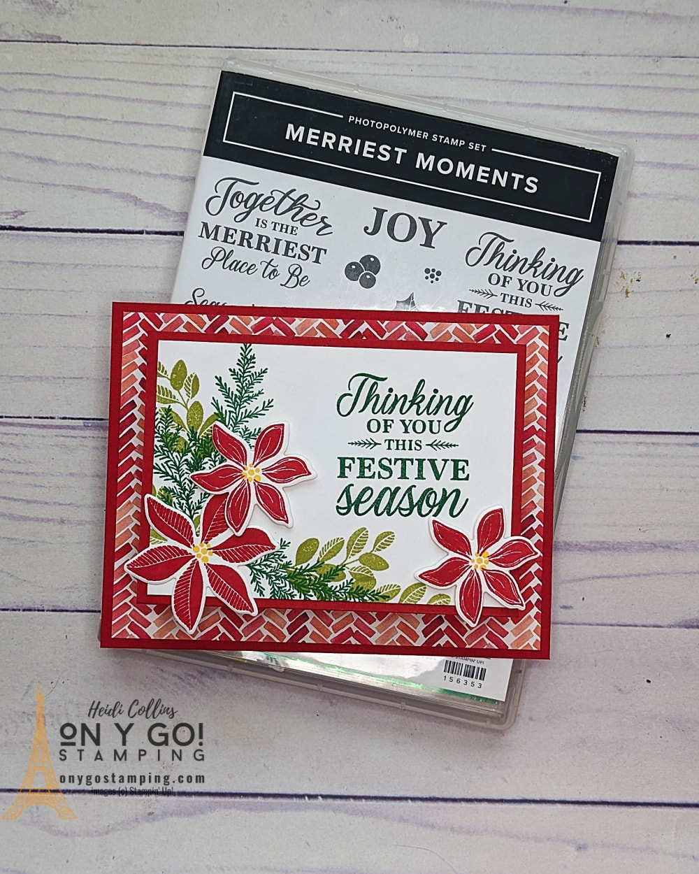 Use the Merriest Moments stamp set and Painted Christmas patterned paper from Stampin' Up!® to create a quick and easy fun fold card that also holds a gift card!